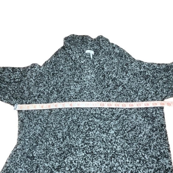 JOIE Wool Blend Marled Grey Waterfall Open Front Cardigan w/ Pockets  Sz L - Picture 5 of 8